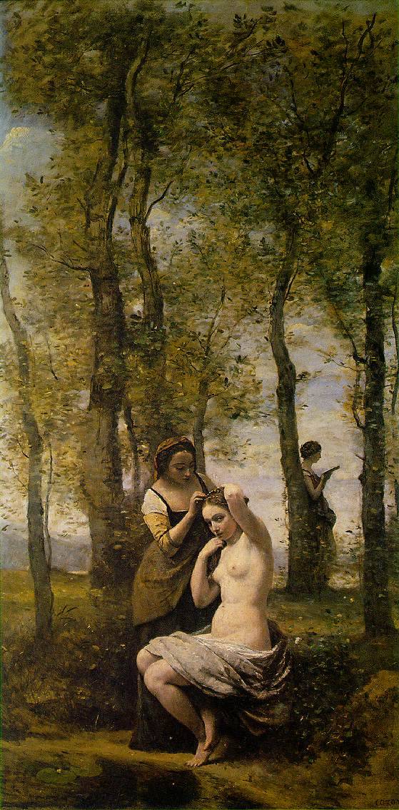 artist-corot:  Landscape with Figures, Camille CorotMedium: oil,canvashttps://www.wikiart.org/en/camille-corot/landscape-with-figures-1859