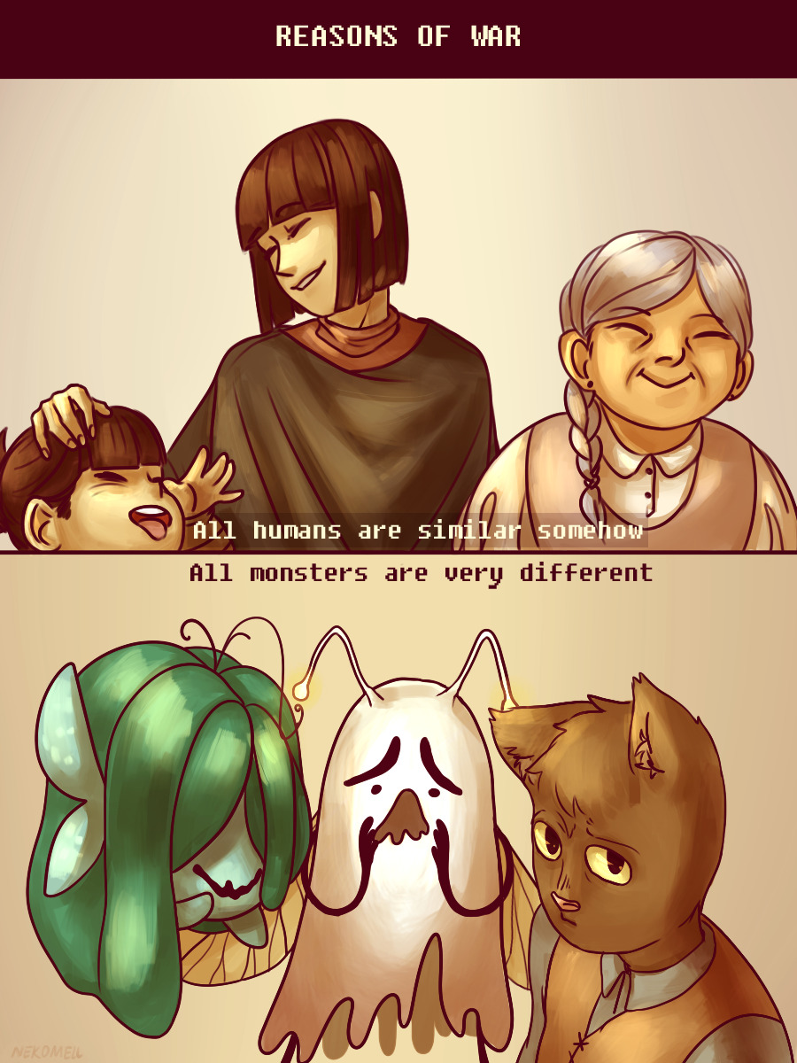 nekomell:  Here is the comic I made for Undertale Ask A story about humans and