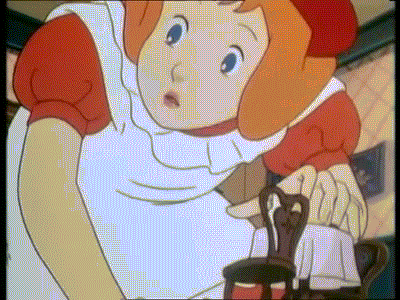 sheikthegeek:   Alice in Wonderland - Episode 5 - The White Rabbit’s House From the English Dub of the 1983 Japanese Alice’s Adventures in Wonderland Anime.  Her Growth scenes are always so detailed and accurate in this version, I love it!  I love