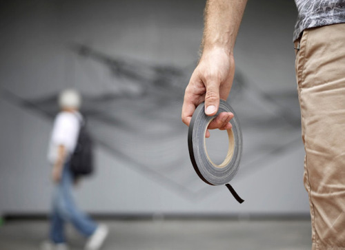 culturenlifestyle:  Masking Tape Street ArtAustralian street artist Buff Diss based in Melbourn, creates art with masking tape. via fubiz.net