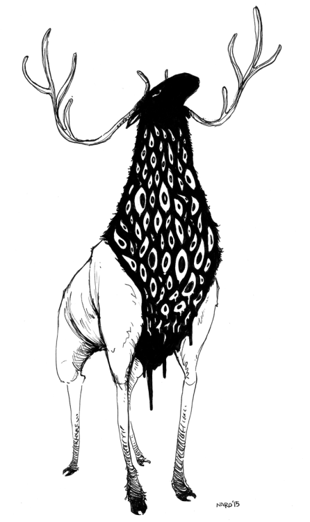 shutupnatte: stag-o bringin the bad feelings. ___ Support me doing stuff! Society6 | Etsy | Patreon 