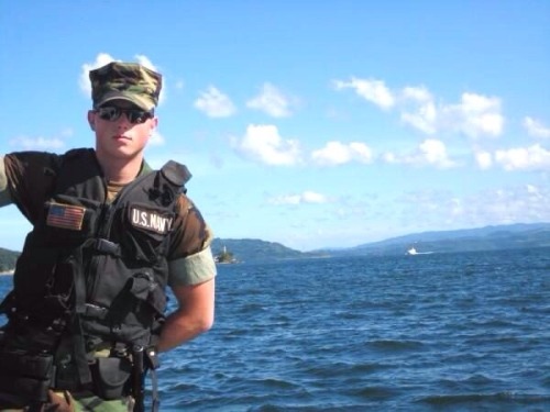 mmmilitary: Hot #Navy repost from the archive. He&rsquo;s seeing the world, and showing off for 