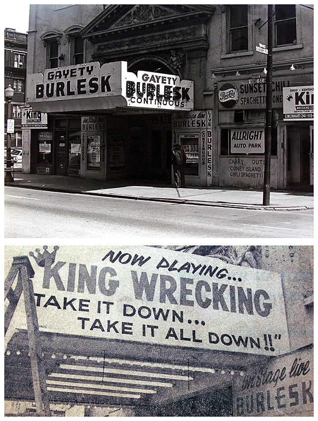 A vintage photo (top) from May 1970 shows the facade of the ‘GAYETY Theatre’