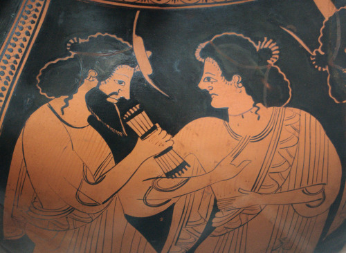 lionofchaeronea:Hermes and his mother Maia (part of a larger scene showing an assembly of the gods).