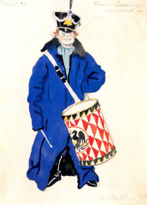 Drummer of a Puppetry, 1911, Alexandre BenoisMedium: graphite,watercolor,paperhttps://www.wikiart.or