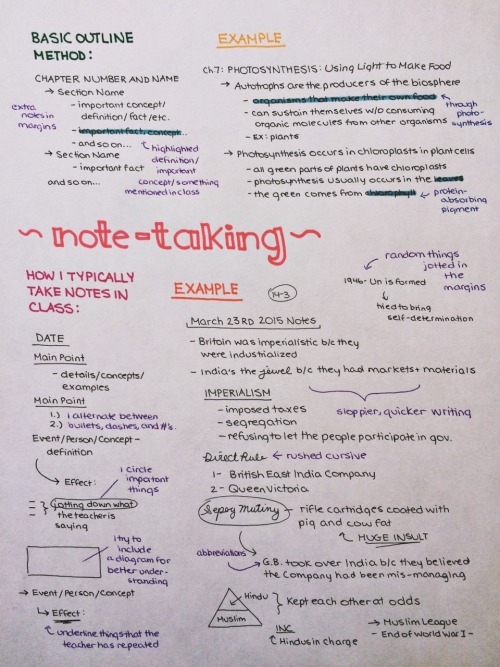 cw0630:  How I write outlines/take notes, for those of you that were asking :)