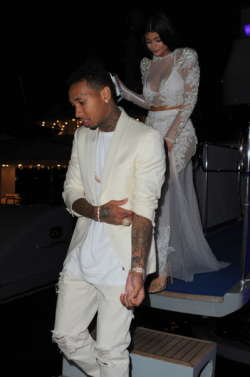 jennerfashionbook:  fuckyeah-kyga:  June 24, 2015 Kylie and Tyga at the MailOnline’s Yacht Party in Cannes, France  AM I THE ONLY WHO THINKS THAT THEY LOOK LIKE THEY’RE ABOUT TO GET MARRIED? 