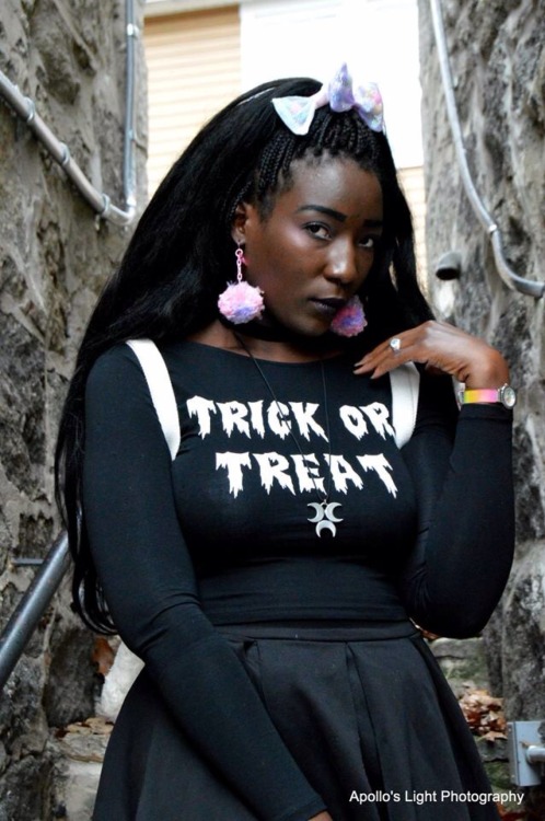 thebattyblacklolita:The lovely @painfullykawaii wearing pieces from my shop MahouMonie!Get them here