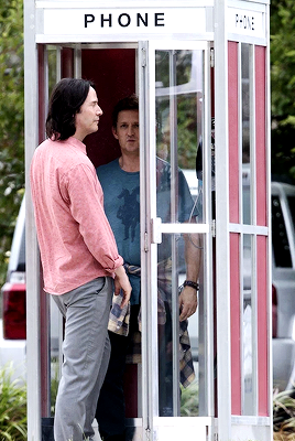 keanureevesdaily:Keanu Reeves and Alex Winter on set of Bill & Ted Face The Music on July 2nd, 2