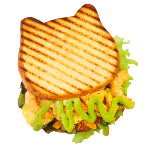 mirai-e-jump:ねこねこホットサンド #cat sandwich...  #genius..