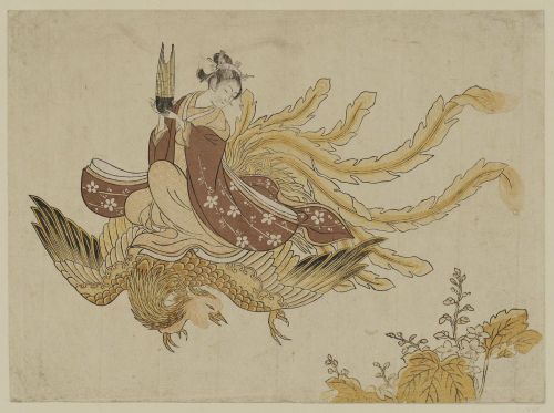 arelativenewcomer:Flying Beauties of Suzuki HarunobuSuzuki Harunobu (c. 1725–1770) was an innovator 