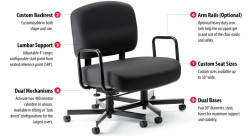 bariatriccare:   Sitmatic Custom Office Chair, 1000lbs (454kg) weight capacity Are you a large person wanting to sit, sleep or shower in comfort? Then follow Tumblr, BariatricCare 