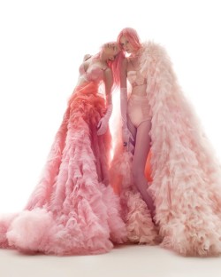 midnight-charm:  The Seven Deadly Sins of Edward Eninnful  Anna Ewers &amp; Lara Stone as Glutony photographed by Nick Knight  