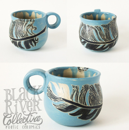Dainty feather cup, new in my shop&lt;3Facebook I Etsy I Instagram