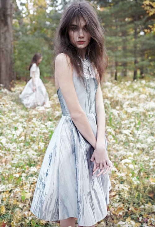 stopdropandvogue: Antonina Vasylchenko for the dreamy Honor Spring/Summer 2014 Ad Campaign photograp