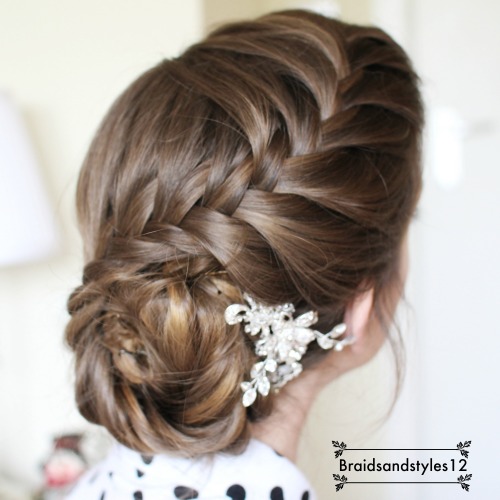 braidsandstyles12:Fishtail Braid Updo by Braidsandstyles12. Click here for a tutorial!