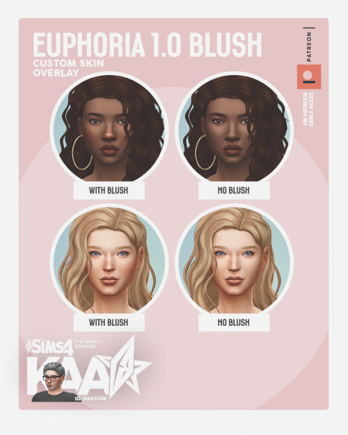 kaastargaming:Euphoria 1.0 (Custom Female Skin Overlay) + Eyes + Blush An all new skin overlay with 