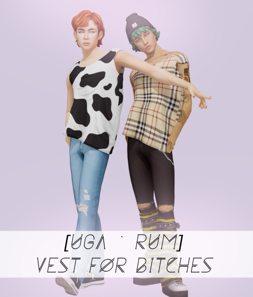 ~ Vest For Bitches ~ - new mesh; - base game compatible; - HQ mod compatible; - 33 swatchesTERMS O