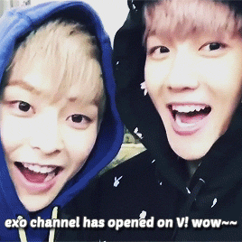 fyxiubaek:adorable xiubaek introducing EXO V Channel 