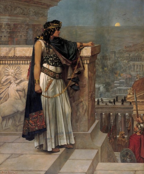 Herbert Schmalz - Queen Zenobia’s Last Look Upon Palmyra (1888)