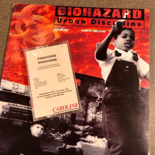 Good mail today! Biohazard guitar tabs and a sealed Kinghorse promo cassette. Two of my favorite alb