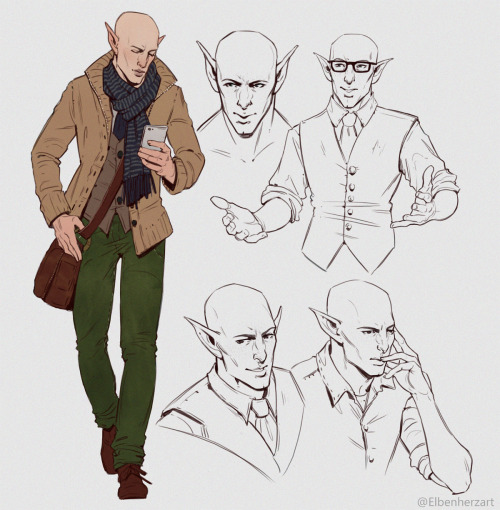 Professor Solas AU anyone? :P Actually you can read the fic this drawing is based on here.  It’s wri