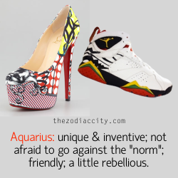 godtricksterloki:  zodiaccity:  Fashion &amp; the zodiac: Aquarius  A little? LMAO!  I go against the norm all the time. Friendly? When I feel like it.