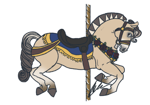 zandraart: More carousel horse designs!
