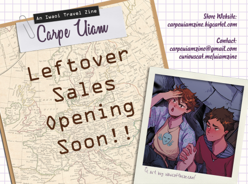 We have a couple of exciting announcements to make for Carpe Uiam: an Iwaoi travel-themed zine!First