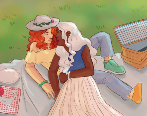 this was meant to be for day 1 of @xmenfemslashweek but anyway&hellip;the gals on a picnic