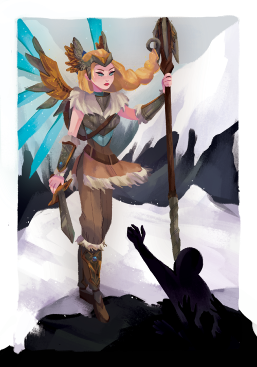 gisellesdoodles:this was my full piece for the Guardian Angel zine, dedicated to Mercy. Thank you fo