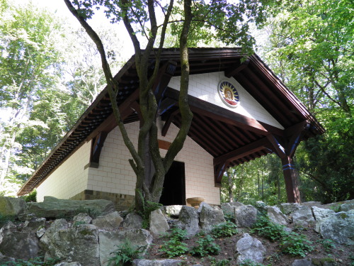 The reconstructed Mithraeum (temple of Mithras), Saalburg Roman Fort, Limes