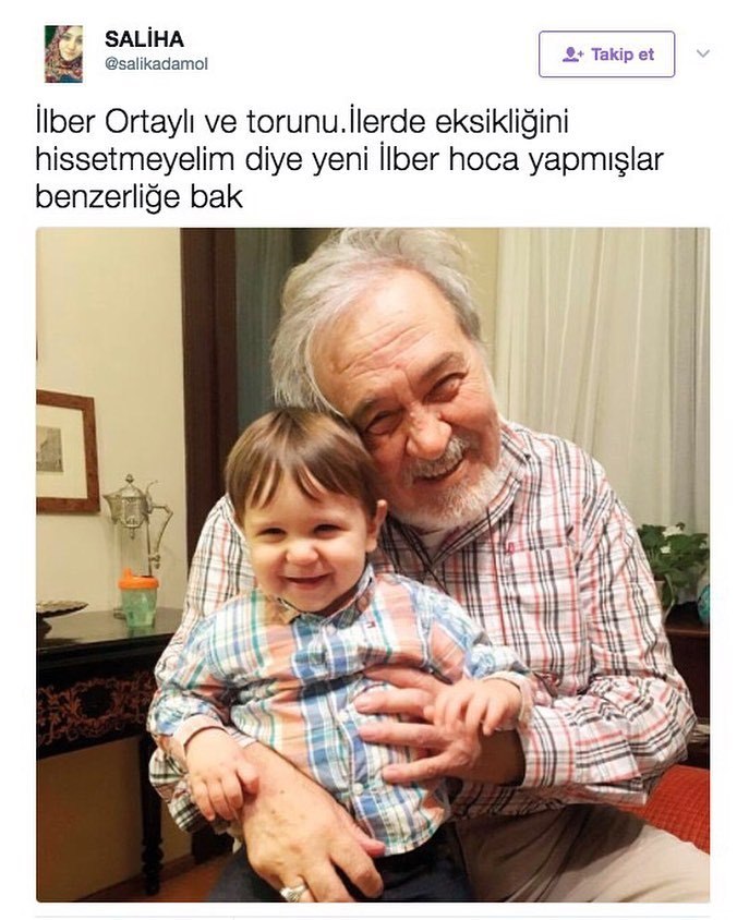 İlber Ortaylı ve torunu....