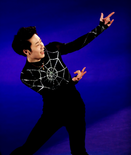 magicaleggplant:Boyang Jin performing “Spiderman” in the 2018 Winter Olympics gala (x, x