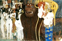 vogliofarelabohemien:  Beethoven Frieze  ( 1902 )Gustav Klimt