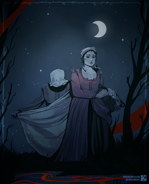 lucilledraws:Lavandières de nuit / Banshees for folktale week.