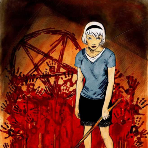 Sabrina’s first comic cover and caos Sabrina vs netflix Sabrina. Red is her color!