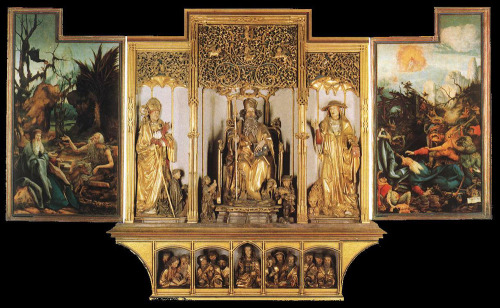 Isenheim Altarpiece (third view), 1515, Matthias GrunewaldMedium: oil,woodhttps://www.wikiart.org/en