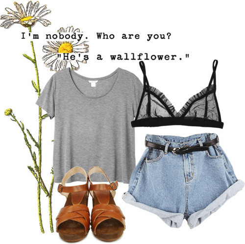 lushmilk:   wallflowur van emmakrone met ankle wrap shoes Monki , บ / Denim short shorts / Mesh bra / BOSABO ankle wrap shoes, 贱  