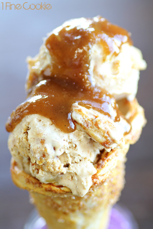 Apple pie ice cream on pie crust cone. With or without an ice cream maker. BEST USE OF THANKSGIVING 