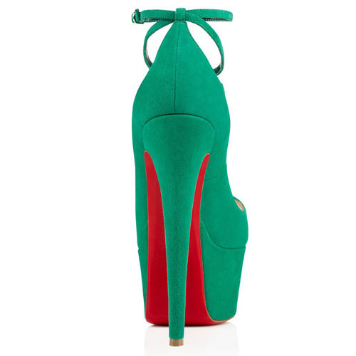 Sale red bottom heels-Talitha 160mm pumps green suede Item: CL0023f     women size:  