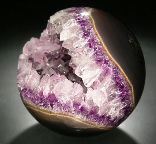 Quartz and Amethyst Sphere - Brazil(or possibly one of Stephen King’s langoliers…not su