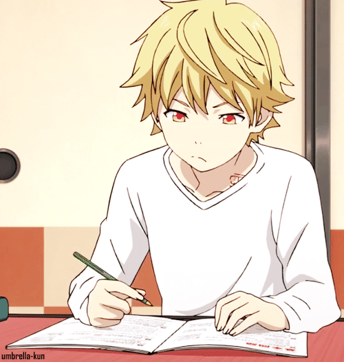 umbrella-kun:  Yukine Studying! o(*ﾟ▽ﾟ*)o 