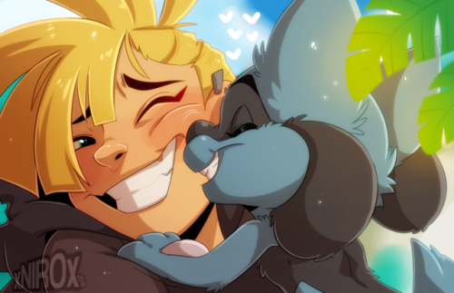 xnirox: Had to redraw this screenshot with Gladion and his Riolu, I couldn’t help myself! PATR