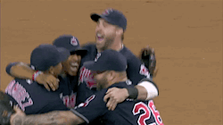 gfbaseball:  The Cleveland Indians celebrate winning the AL Central - September 26, 2016