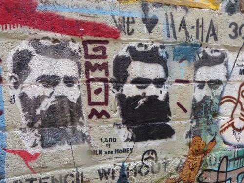 Graffiti depicting iconic Irish Australian outlaw Ned Kelly. On the 11th of November 1880 he was exe