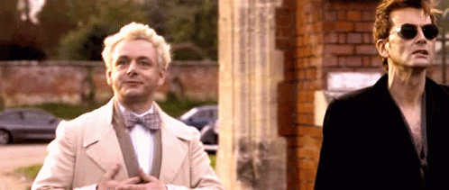 I'd Never Noticed How Dramatic Crowley Is When He Gets Hit By A Paintball
