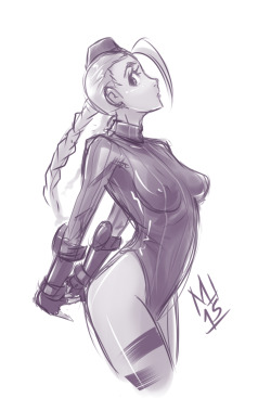 marshu:  Super fast sketch of Cammy from Street Fighter or no real reason. 
