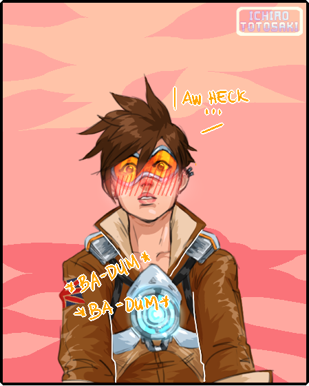 korr-a-sami:  ichiro-artosaki:  @rookie009 omg lena you’re so gay lena is gonna get an earful when everyone gets back to base edit: made tracer’s chronal-accelerator glow  Screaming   o////o