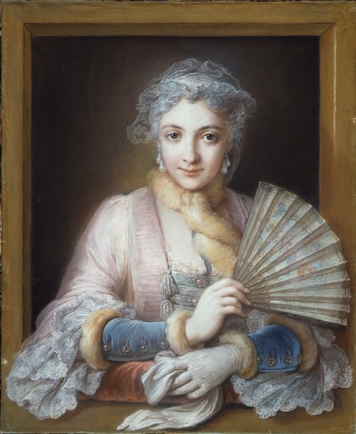 talleyrandsghost:Charles-Antoine Coypel (1694-1752) Portrait of the Marquise de Lamure c.1735I&rsquo